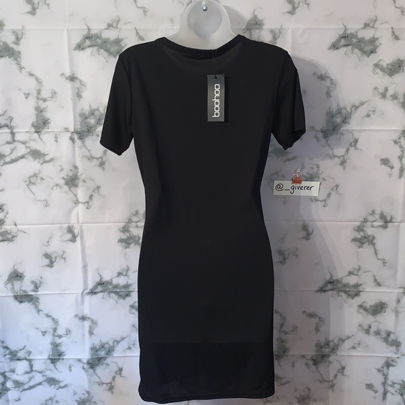 US 10 Fiona Basic Ribbed Crew Bodycon Dress - Picture 5 of 11